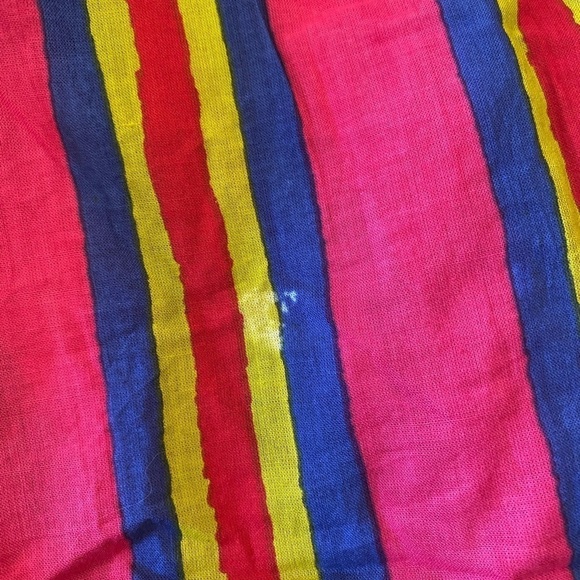 Lisa Corti Summer Wedding Guest Dress 100% Cotton Halter Mini Colorful Fun NEW - Picture 7 of 7